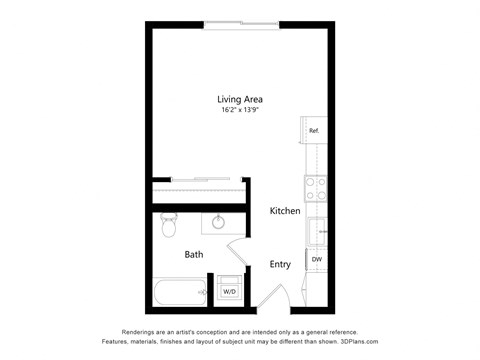 The Line 2D Floor Plan - Studio D